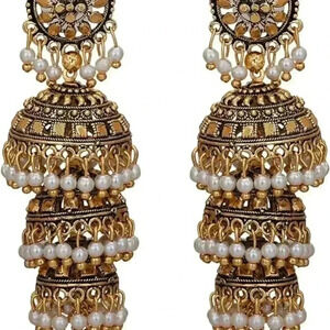 Traditional Ethnic Pearl Jhumka Jhumki Indian Earrings